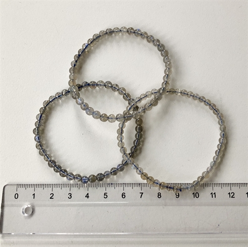 Labradorit Armbånd 5 mm Perler 18-19 cm